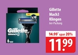 Mach3 Klingen Angebote von Gillette bei famila Nordost Pinneberg für 11,99 €