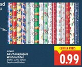 Geschenkpapier Weihnachten von Zöwie für 0,99 € bei E center im Angebot Geschenkpapier Weihnachten von Zöwie im aktuellen E center Prospekt