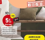 Lot de 2 taies Genevieve Lethu percale 65x65cm dans le catalogue Maxi Bazar