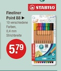 Fineliner Point 88 von Stabilo im aktuellen V-Markt Prospekt für 5,79 €