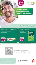 mea - meine apotheke Apotheken Prospekt der aktuellen Woche mit 4 Seiten, gültig von 01.08.2026 bis 31.08.2026, in Budenheim und Umgebung Aktueller mea - meine apotheke Apotheken Prospekt in Budenheim und Umgebung, "Unsere August-Angebote" mit 4 Seiten, 01.08.2026 - 31.08.2026
