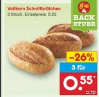 Aktuelles Vollkorn Schnittbrötchen Angebot bei Netto Marken-Discount in Jena ab 0,55 €