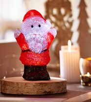 PÈRE NOËL LED ACRYLIQUE H. 18 CM. - But à Reims PÈRE NOËL LED ACRYLIQUE H. 18 CM. en promo chez But Reims à 7,99 €