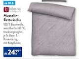 Musselin-Bettwäsche von biberna für 24,99 € bei ALDI SÜD im Angebot Musselin-Bettwäsche von biberna im aktuellen ALDI SÜD Prospekt