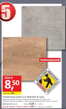 Feinsteinzeug Garden 2.0 'Wild Oak' & 'Grey' Angebot in Schiffdorf im aktuellen Prospekt bei BAUHAUS in Schiffdorf