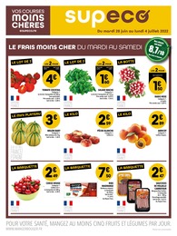 Catalogue Supeco à Bruay-la-Buissière, avec 4 pages Prospectus Supeco à Bruay-la-Buissière, "Vos courses moins chères", 4 pages, 28/06/2022 - 04/07/2022