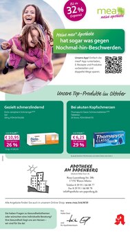 mea - meine apotheke Prospekt der Woche "Unsere Oktober-Angebote" Seite 1, 01.10.2025 bis 31.10.2025 für Waren Aktueller mea - meine apotheke Prospekt "Unsere Oktober-Angebote" Seite 1 von 4 Seiten für Waren