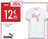 Tee-shirt à manches courtes Cat Enfant - Puma à 12,99 € dans le catalogue Intersport