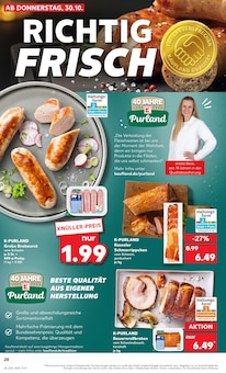 Rollbraten im aktuellen Kaufland Prospekt (Potsdam) Rollbraten im Kaufland Prospekt "RICHTIG FRISCH" mit 69 Seiten (Potsdam)