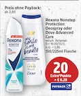 Rexona Nonstop Protection Deospray oder Dove Advanced Care für 2,85 € bei E center im Angebot Rexona Nonstop Protection Deospray oder Dove Advanced Care im aktuellen E center Prospekt