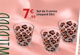 Set de 3 verres Léopard 25 cl en promo chez Maxi Bazar Hyères à 7,99 €