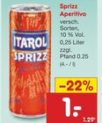Sprizz Aperitivo bei Netto Marken-Discount im Spreenhagen Prospekt für 1,00 €