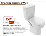 Pack WC à poser MARCEL en promo chez Weldom Soissons à 159,00 €