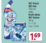 WC-Gel oder Kraft Aktiv WC-Steine von WC Frisch im aktuellen Rossmann Prospekt für 1,69 €