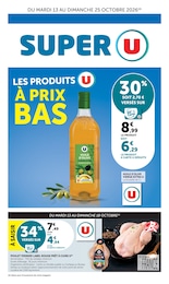 Catalogue Super U à Boutenac-Touvent, avec 32 pages Prospectus Super U à Boutenac-Touvent: "LES PRODUITS U À PRIX BAS", 32} pages, 13/10/2026 - 25/10/2026