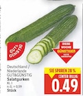 Salatgurken von GUT&GÜNSTIG für 0,49 € bei E center im Angebot Salatgurken von GUT&GÜNSTIG im aktuellen E center Prospekt