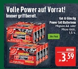 Power Cell Batterien Mignon AA Angebote von Gut & Günstig bei Marktkauf Erlangen für 3,59 €
