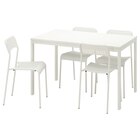Tisch und 4 Stühle weiß/weiß von VANGSTA / ADDE im aktuellen IKEA Prospekt