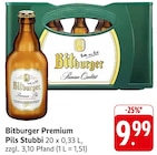 Premium Pils Stubbi im Angebot bei EDEKA in Karlsruhe Premium Pils Stubbi Angebote von Bitburger bei EDEKA Karlsruhe für 9,99 €
