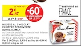 Mousse au chocolat en offre découverte - Bonne Maman en promo chez Intermarché Mousse au chocolat en offre découverte - Bonne Maman dans le catalogue Intermarché
