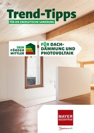 Der aktuelle Bauzentrum Mayer Prospekt Trend-Tipps FÜR DIE ENERGETISCHE SANIERUNG