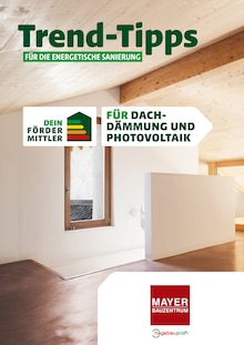 Bauzentrum Mayer Prospekt Trend-Tipps FÜR DIE ENERGETISCHE SANIERUNG mit  Seiten in Baar-Ebenhausen und Umgebung