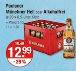 Münchner Hell oder Alkoholfrei von Paulaner im aktuellen V-Markt Prospekt für 12,99 €