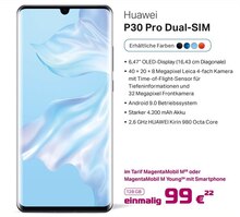 P30 Pro Dual-SIM bei A-Team Mobilfunk-Concept GmbH in Bergisch Gladbach P30 Pro Dual-SIM im Angebot bei A-Team Mobilfunk-Concept GmbH Bergisch Gladbach für 99,00 €