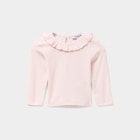 Promo T-shirt côtelé col à volants rose clair bébé fille à 2,99 € dans le catalogue La Halle à Saint-Sébastien-sur-Loire