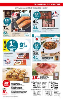 Promotion Viande dans le prospectus U Express, valable du 28/03/2023 au 10/04/2023 Promo Viande dans le catalogue U Express du moment à la page 3