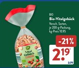 Bio-Vitalgebäck im ALDI SÜD Prospekt Bio-Vitalgebäck von BIO im aktuellen ALDI SÜD Prospekt für 2,19 €