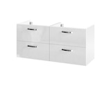 Promo Meuble sous vasque double à suspendre blanc "Aruna" L. 120 x H. 55 x P.45 cm à 110,00 € dans le catalogue Brico Dépôt à Bordeaux