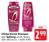 Elvital Shampoo Angebote von L'Oréal bei EDEKA Bruchsal für 2,99 €