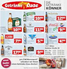 Aktueller Getränke Oase Getränkemärkte Prospekt für Ahlen: Aktuelle Angebote mit 1} Seite, 24.11.2025 - 29.11.2025