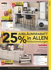 Küche im BRAUN Möbel-Center Prospekt in Lörrach Aktueller BRAUN Möbel-Center Prospekt mit Küche, "25 Jahre Braun Möbel-Center Freiburg", Seite 17