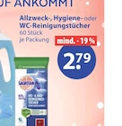 Allzweck-Reinigungstücher Angebot im V-Markt Prospekt Allzweck-Reinigungstücher im V-Markt Prospekt zum Preis von 2,79 €