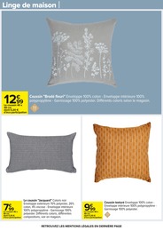 Prix et réduction Coussin dans le prospectus Carrefour en cours Offre Coussin dans le catalogue Carrefour du moment à la page 81