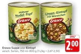 Hühner Nudel-Topf im Angebot bei E center in Bruchsal Hühner Nudel-Topf Angebote von Erasco bei E center Bruchsal für 2,00 €