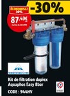 Kit de filtration duplex Aquaphos Easy 8bar - Merkur en promo chez Screwfix Le Havre à 87,49 €