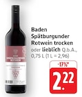 Spätburgunder Rotwein trocken bei E center im Umkirch Prospekt für 2,22 €