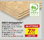 Aktuelles OSB/3-Verlegeplatte Angebot bei toom Baumarkt in Bochum ab 7,91 €