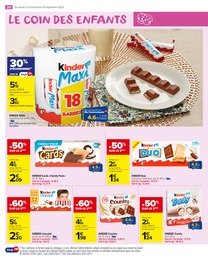 Prix et réduction Kinder Chocolat dans le prospectus Carrefour Market en cours Offre Kinder Chocolat dans le catalogue Carrefour Market du moment à la page 22