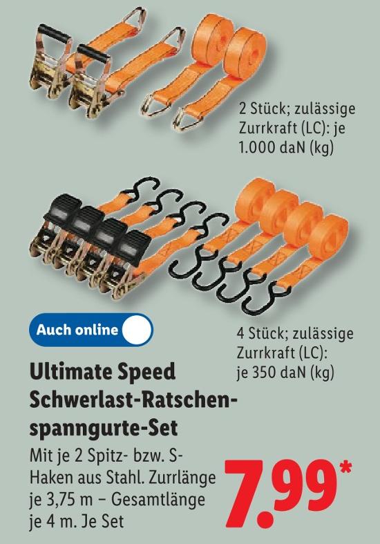 Schwerlast-Ratschen-Spanngurte-Set