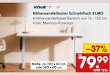 Höhenverstellbarer Schreibtisch ELMO für 79,99 € bei Netto Marken-Discount im Angebot Höhenverstellbarer Schreibtisch ELMO im aktuellen Netto Marken-Discount Prospekt