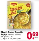 Guten Appetit Suppe mit Rind im Angebot bei E center in Wiesbaden Guten Appetit Suppe mit Rind Angebote von Maggi bei E center Wiesbaden für 0,69 €