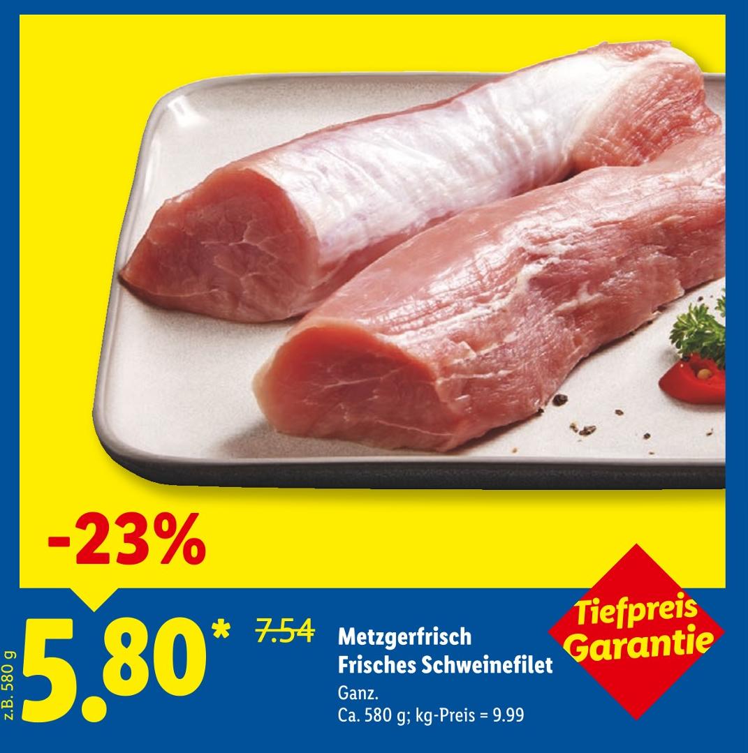 Metzgerfrisch Frisches Schweinefilet