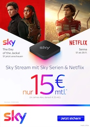 Aktueller Sky Prospekt, "Sky Stream mit Sky Serien & Netflix", mit Angeboten der Woche, gültig von 01.11.2024 bis 01.11.2024