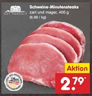 Aktuelle Schweinefleisch Angebote bei Netto Marken-Discount in Cottbus Aktuelles Schweine-Minutensteaks Angebot bei Netto Marken-Discount in Cottbus ab 2,79 €