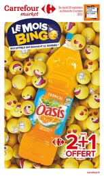Carrefour Market Catalogue "Le mois bing, des offres qui donnent le sourire !", 14 pages, La Fontonne, 20/09/2022 - 02/10/2022 Carrefour Market Catalogue "Le mois bing, des offres qui donnent le sourire !", 14 pages, La Fontonne, 20/09/2022 - 02/10/2022