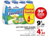 Lait UHT Demi-Ecrémé Grandlait - Candia en promo chez Super U Mulhouse à 4,64 €